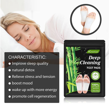 10pcs/Bag Foot Pads Detoxifying All-natural Bamboo Foot Detoxifying Deep Cleansing Improve Sleep Relaxation Relief Stress